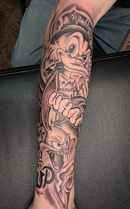 dagobert-bugsbunny-armtattoo-color-pirna