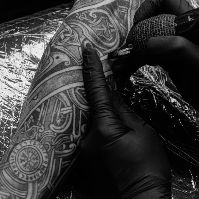 nordic-viking-sleeve-tattoo-detail-black-grey
